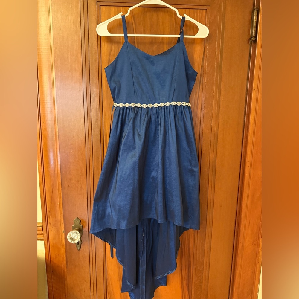 Blue High Low Hem Dress